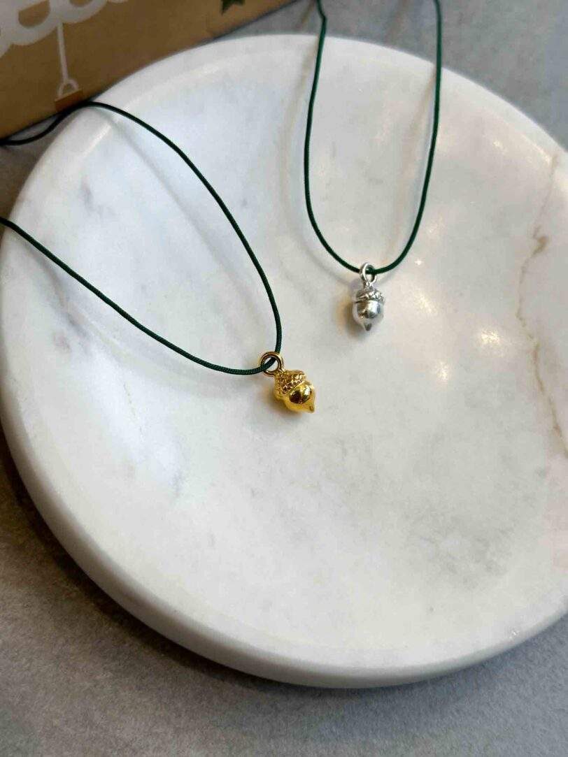 Tiny acorn necklace