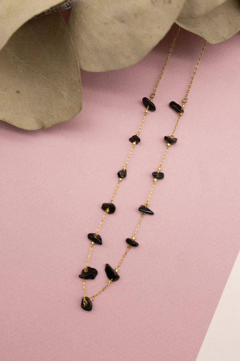 Black orchid necklace - Image 3